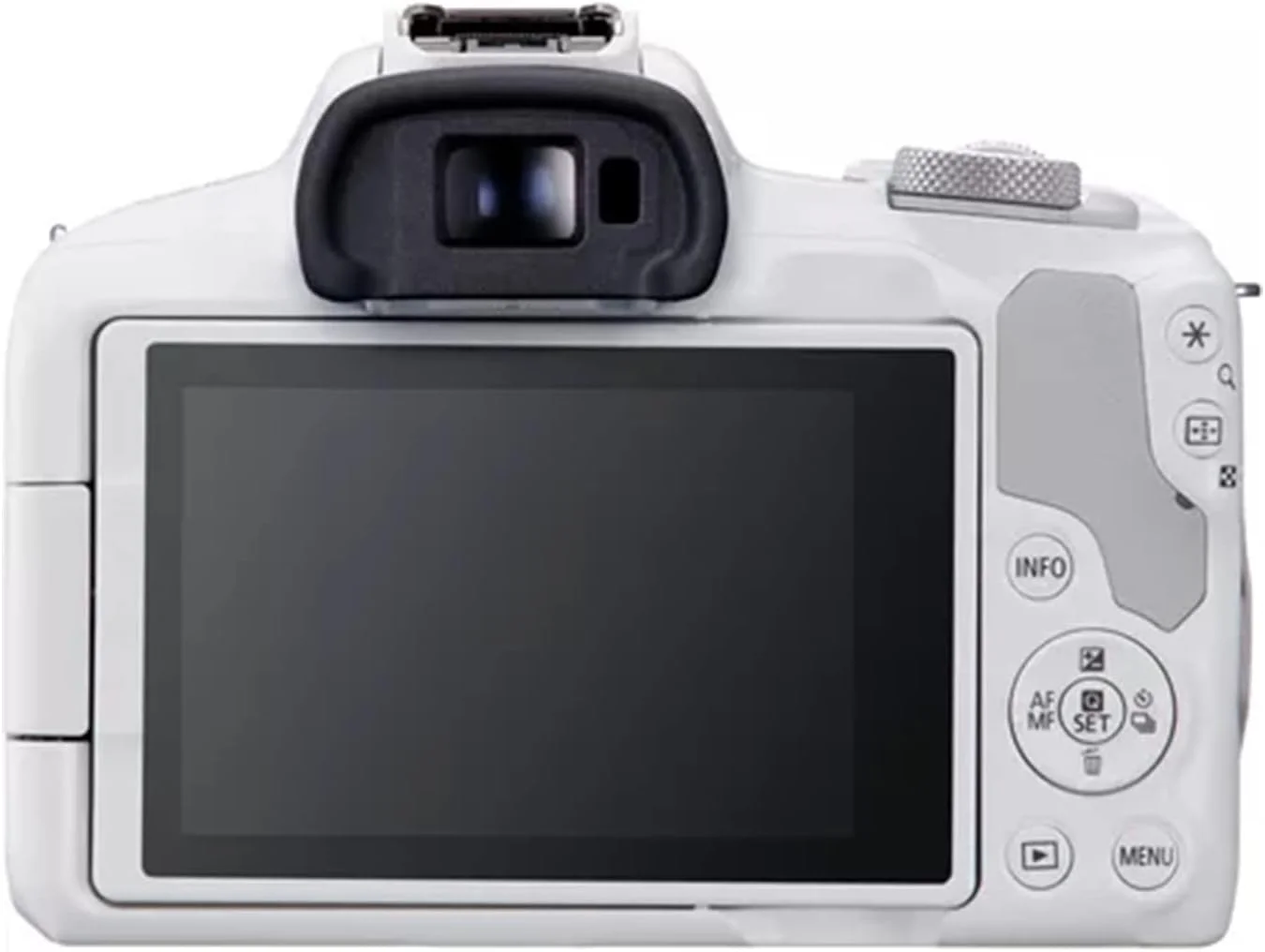 دوربین بدون آینه کانن EOS R50 با لنز RF-S18-45mm f/4.5-6.3 IS STM (24.2 مگاپیکسل) برای فیلمبرداری و تولید محتوای ویدیویی - سفید