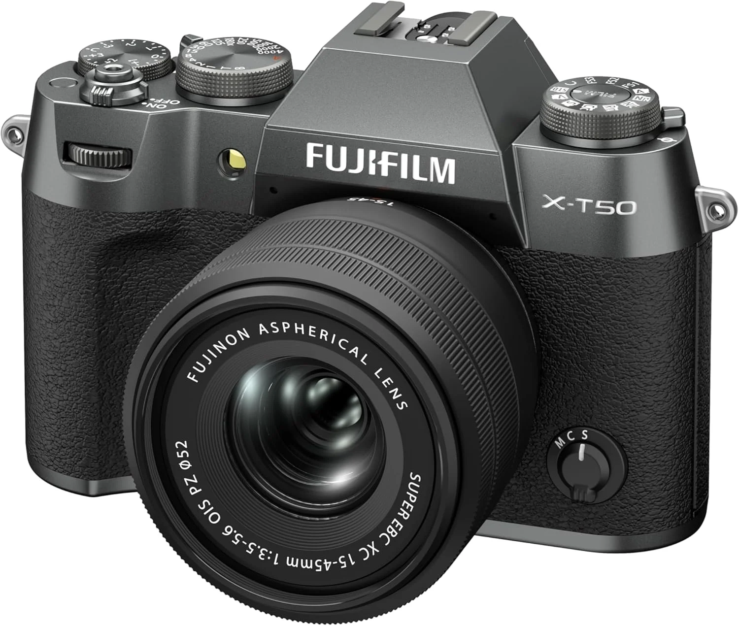 دوربین بدون آینه نقره ای زغالی FUJIFILM X-T50XC15-45mmF3.5-5.6 OIS PZ دوربین بدون آینه نقره ای زغالی FUJIFILM X-T50XC15-45mmF3.5-5.6 OIS PZ