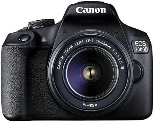 دوربین عکاسی کانن EOS 2000D با لنز EF-S 18-55mm IS و EF 75-300mm - مشکی