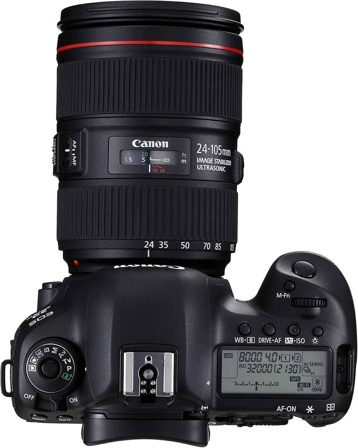 دوربین SLR کانن EOS 5D Mark IV به همراه لنز EF 24-105mm f/4L IS II USM، سنسور CMOS 30.4 مگاپیکسل، رزولوشن 6720 x 4480 پیکسل، رنگ مشکی - دوربین دیجیتال (30.4 مگاپیکسل، 6720 x 4480 پیکسل، CMOS، 4K Ultra HD، 800 گرم، مشکی)