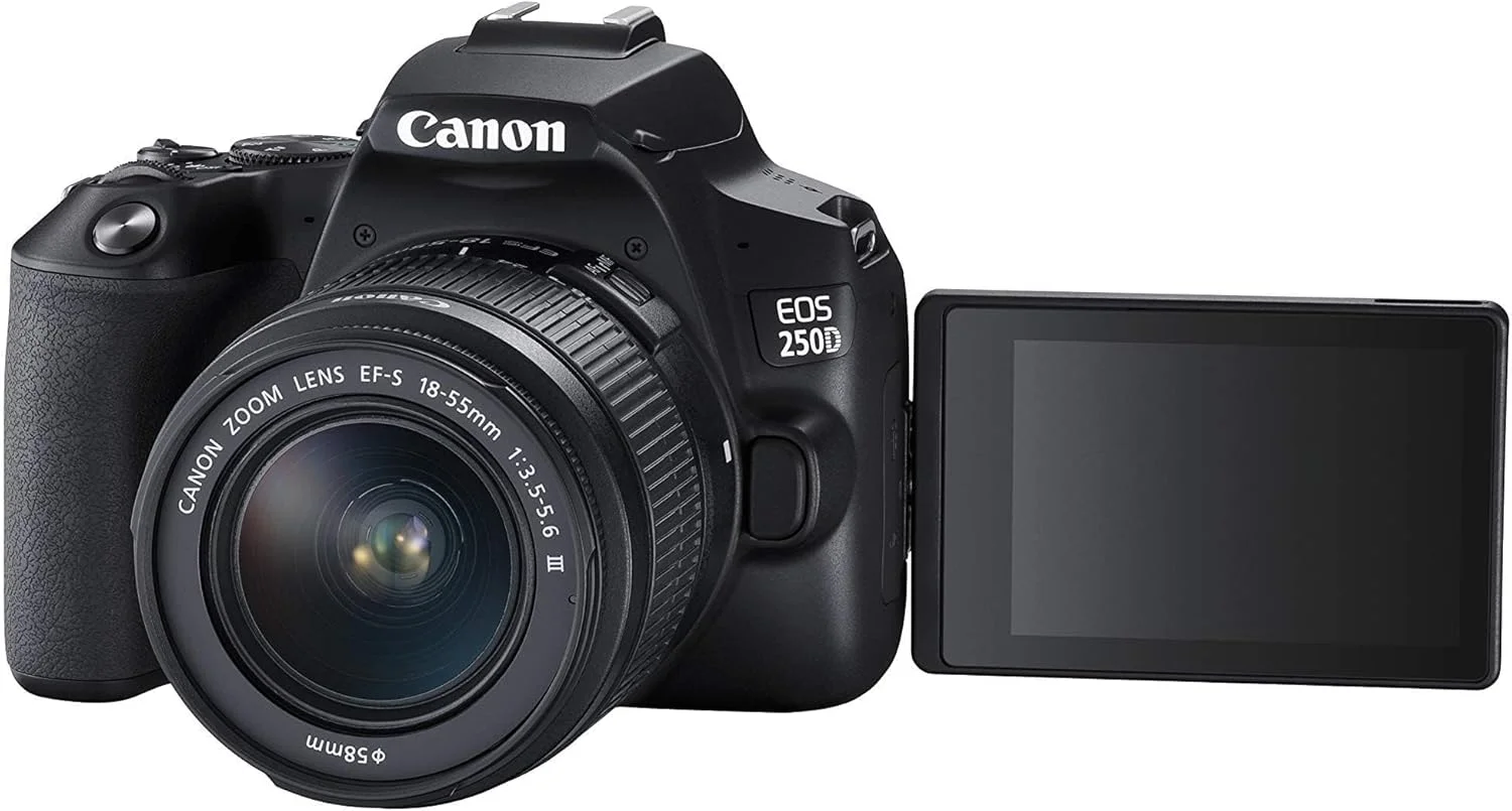 دوربین عکاسی کانن EOS 250D BK با لنز 18-55 IS STM و EF50MM 1.8 STM