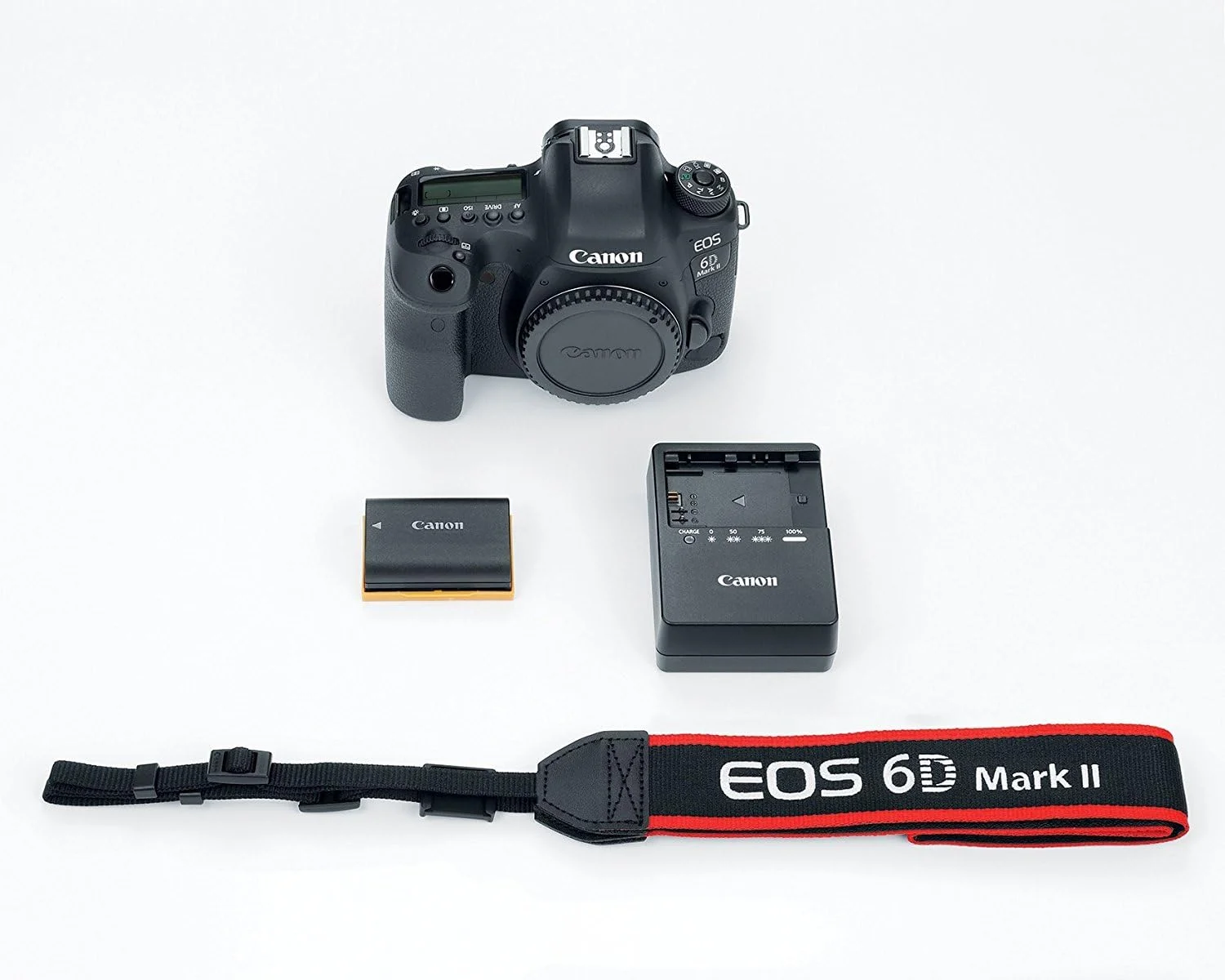 بدنه دوربین کانن EOS 6D Mark II به همراه سه پایه سنگین TR395، مشکی + کارت حافظه SanDisk SDHC 16GB Ultra 80MB/S + کیف حمل هوشمند