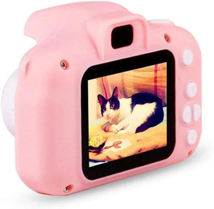 دوربین کودکان، دوربین دو لنز کودکان دوربین دیجیتال مینی HD دوربین SLR کوچک دو لنز برای اسباب بازی های کودکان وسایل عکاسی، صورتی