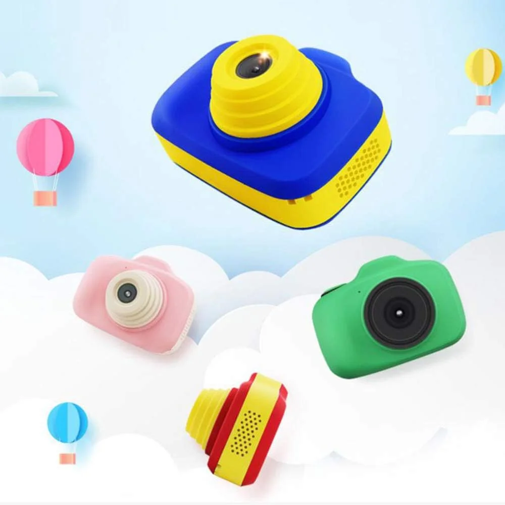 دوربین اسباب بازی الکترونیکی کودکانه، دوربین مینیاتوری SLR با لنز دوگانه برای عکس سلفی با کیفیت HD 1200W، دوربین فیلمبرداری، هدیه اسباب بازی