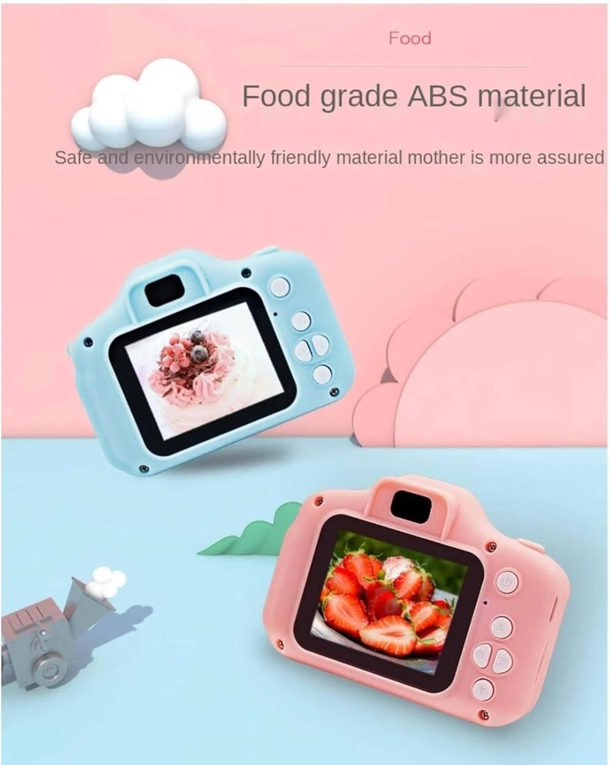 دوربین دیجیتال کودکان HALAMODO، دوربین مینی، دوربین ورزشی SLR کوچک، اسباب بازی عکس بازی کارتونی هدیه