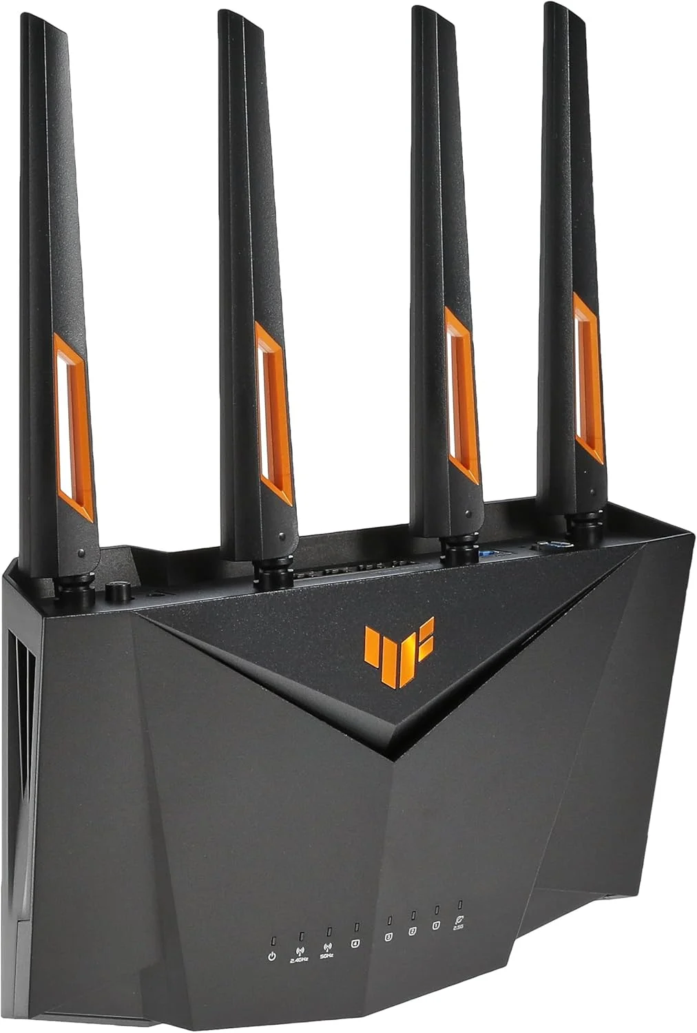 روتر گیمینگ وای فای 6 دو بانده ایسوس مدل TUF-AX4200 با حالت بازی موبایل، انتقال پورت 3 مرحله ای، پورت 2.5 گیگابیتی، AiMesh برای وای فای مش، امنیت شبکه AiProtection Pro