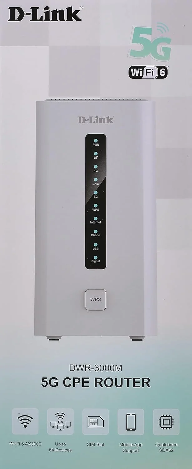 روتر وایفای 6 دی-لینک DWR 3000M 5G CPE AX3000 روتر وایفای 6 دی-لینک DWR 3000M 5G CPE AX3000
