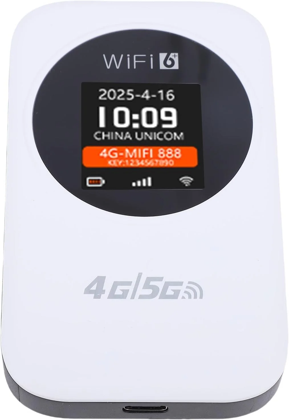 هات‌اسپات وای‌فای قابل حمل Fabater برای مسافرت، روتر 4G LTE با امنیت بالا برای بازی آنلاین و کار روزانه، اتصال 10 دستگاه، درگاه سیم‌کارت (سفید)