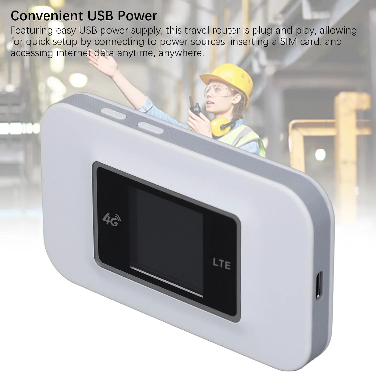 مودم روتر وای فای 4G LTE قابل حمل Goshyda با اسلات سیم کارت، روتر مسافرتی بی سیم 150 مگابیت بر ثانیه، پشتیبانی از 8 کاربر