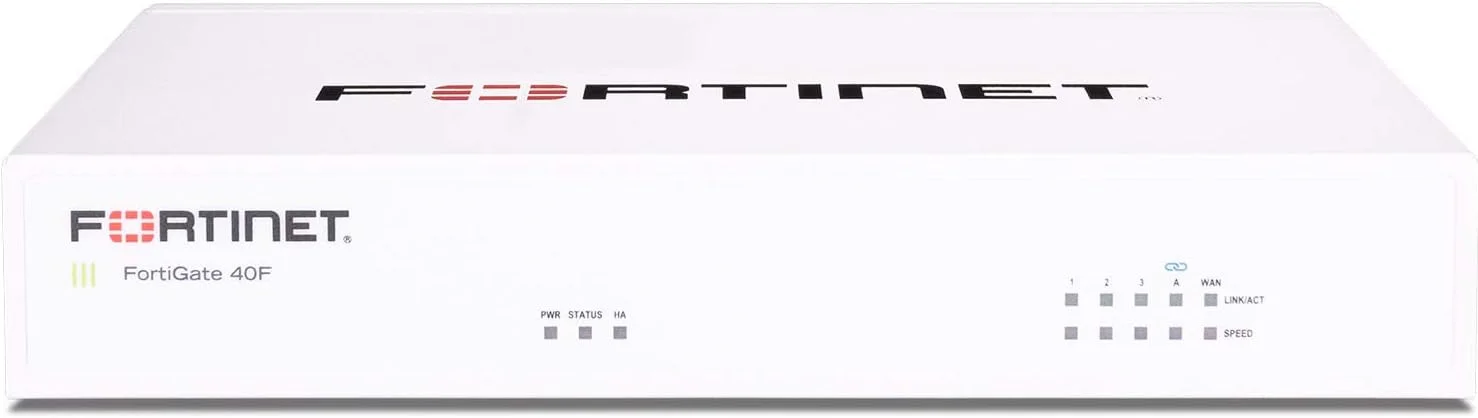 سخت افزار فایروال نسل جدید FortiGate FG-40F، دستگاه امنیت شبکه/فایروال - 5 پورت - 10/100/1000Base-T - گیگابیتی اترنت - 5 پورت RJ-45 - قابل نصب روی دیوار بدون بسته UTM