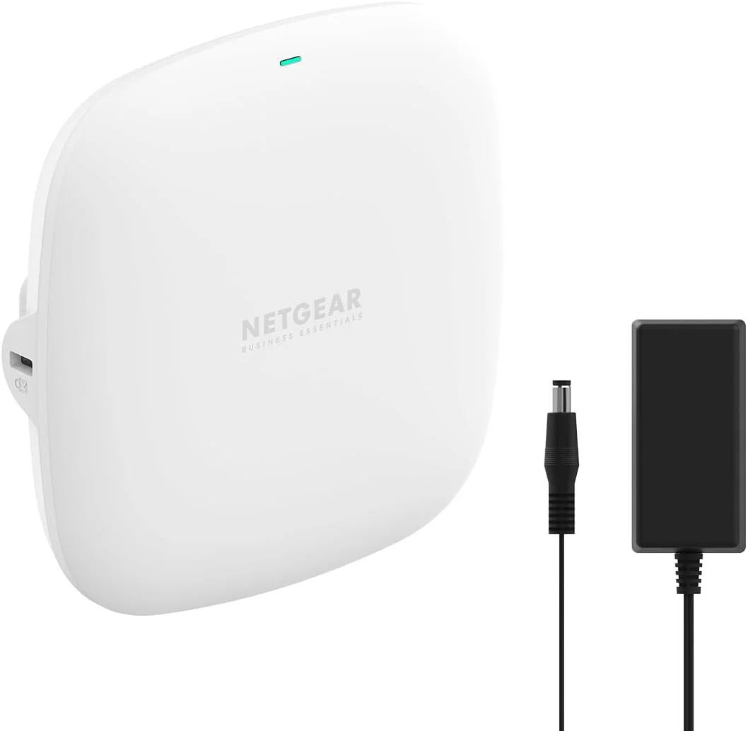 اکسس پوینت وایرلس نت گیر (WAX210PA) - سرعت دو بانده AX1800 وای فای 6 | دارای 1 پورت اترنت PoE گیگابیتی | پشتیبانی تا 128 دستگاه | 802.11ax | WPA3 | سایز کوچک | تا 4 شبکه SSID | به همراه آداپتور برق