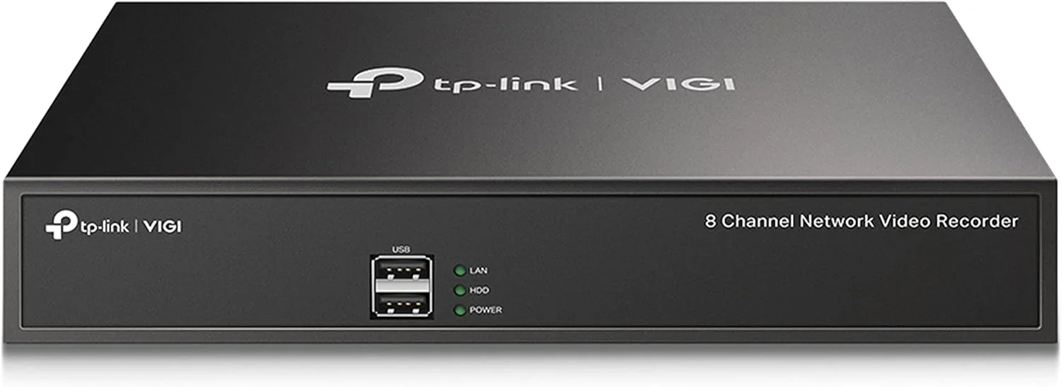 دستگاه ضبط ویدیویی تحت شبکه 8 کاناله TP-Link VIGI NVR1008H، H.265+، سازگار با Onvif، 1 رابط هارد دیسک (تا 10 ترابایت)، ضبط مداوم 24/7، HDMI/VGA