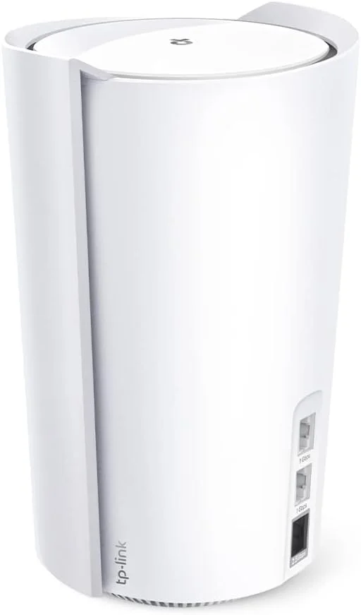 سیستم وای-فای 6 مش TP-Link Deco X95 AX7800 برای کل خانه با قابلیت هوش مصنوعی، سه بانده، اتصال تا 200 دستگاه، پوشش تا 570 متر مربع، پردازنده چهار هسته ای 1.7 گیگاهرتزی، امنیت HomeShield، راه اندازی آسان، بسته 2 عددی