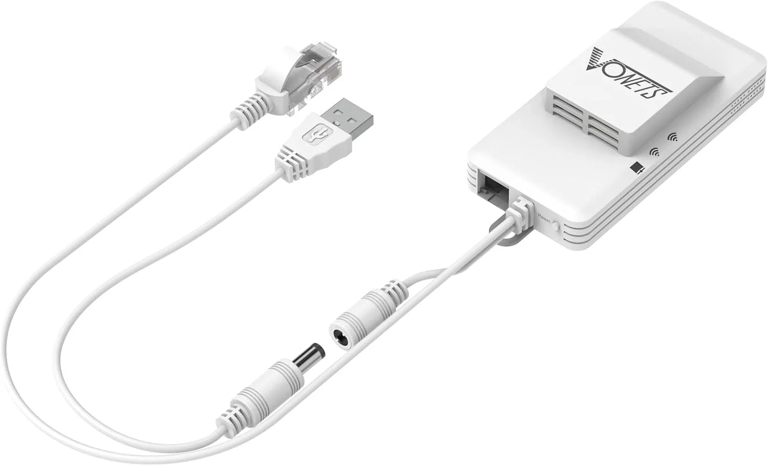 پل وای فای دو بانده Vonets VAP11AC، تکرار کننده بی سیم، آداپتور وای فای به اترنت سیمی 1200 مگابیت بر ثانیه با کابل اترنت RJ45، مناسب برای سیستم های امنیتی و دستگاه های IP