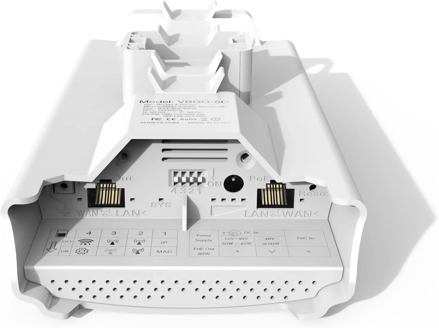 پل بیسیم گیگابیتی Vonets 5.8G نقطه به نقطه بیرونی، توسعهدهنده وایفای دوربرد 2 کیلومتری با پورت 1000 مگابیت بر ثانیه، ضد آب و هوا IP43 برای دوربینهای امنیتی، سایتهای ساختمانی، مزارع، انبارها، انبار (1) پل بیسیم گیگابیتی Vonets 5.8G نقطه به نقطه بیرونی، توسعهدهنده وایفای دوربرد 2 کیلومتری با پورت 1000 مگابیت بر ثانیه، ضد آب و هوا IP43 برای دوربینهای امنیتی، سایتهای ساختمانی، مزارع، انبارها، انبار (1)