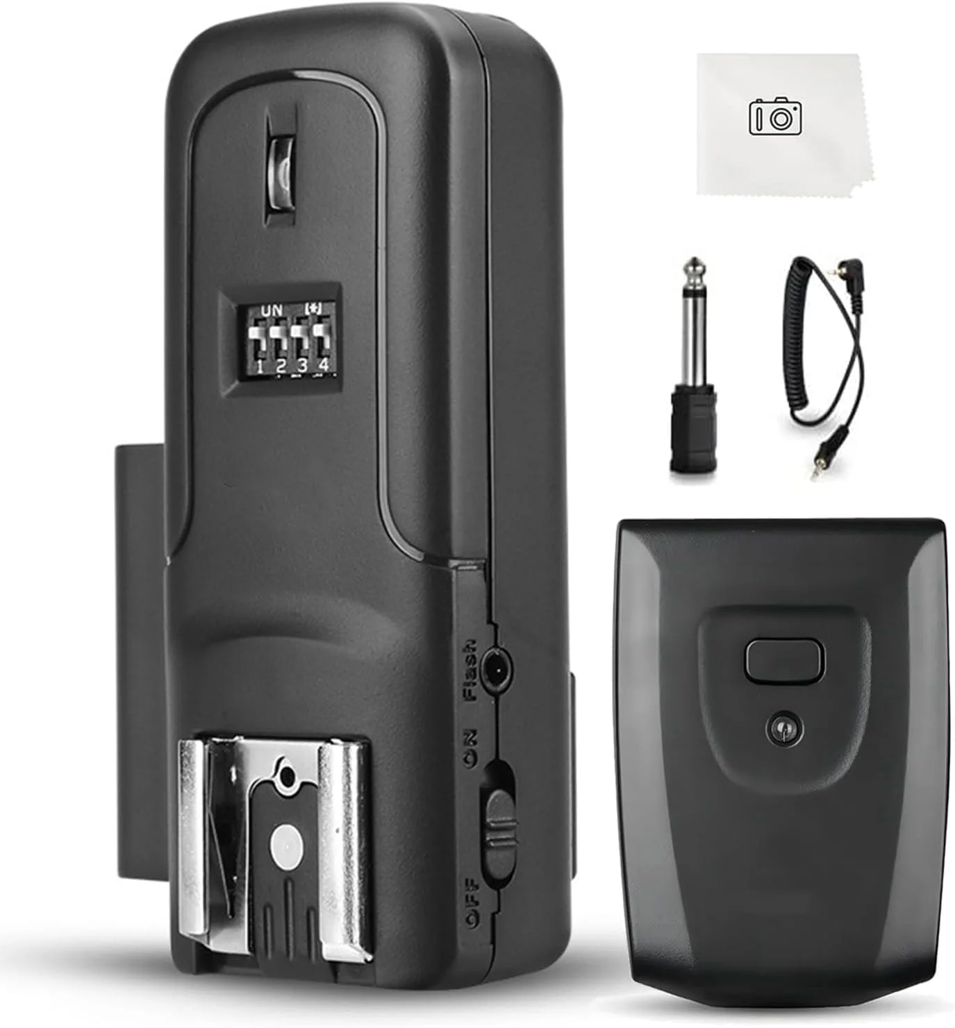 کیت گیرنده فرستنده فلاش رادیویی بی سیم NALACAL CT-16، 16 کانال 433 مگاهرتز 2 در 1 برای دوربین های DSLR کانن، نیکون، پنتاکس و نورپردازی فلاش استودیویی (فرستنده + گیرنده)