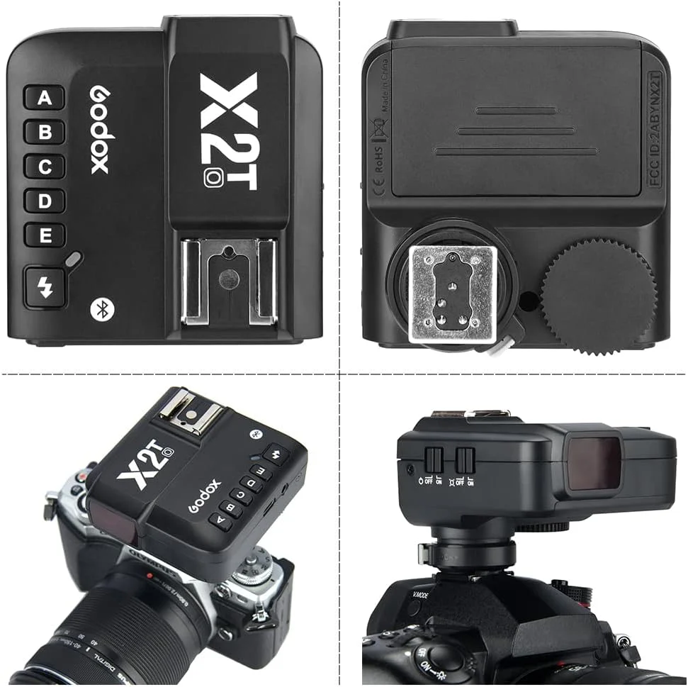 فلاش تریگر وایرلس TTL گودکس X2T-O برای دوربین های الیمپوس/پاناسونیک 2.4G با عملکرد HSS TTL دستی 1/8000 ثانیه به همراه دستمال تمیز کننده (X2T-O)