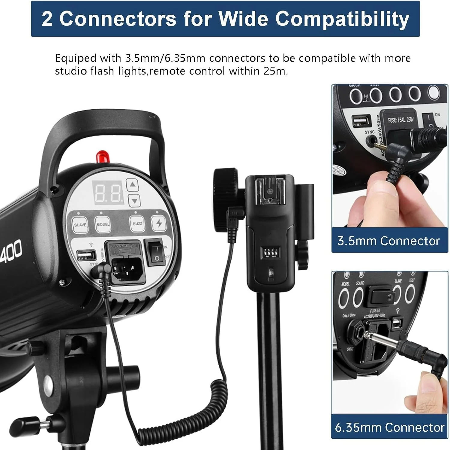 کیت گیرنده فرستنده فلاش رادیویی بی سیم NALACAL CT-16، 16 کانال 433 مگاهرتز 2 در 1 برای دوربین های DSLR کانن، نیکون، پنتاکس و نورپردازی فلاش استودیویی (فرستنده + گیرنده)