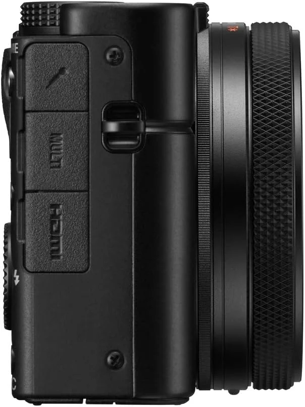 دوربین پیشرفته Sony RX100 VII (سنسور 1.0 اینچی، لنز زایس 24-200 میلی‌متری F2.8-4.5، فوکوس خودکار با قابلیت ردیابی چشم انسان و حیوان، ضبط فیلم 4K و صفحه نمایش چرخشی)