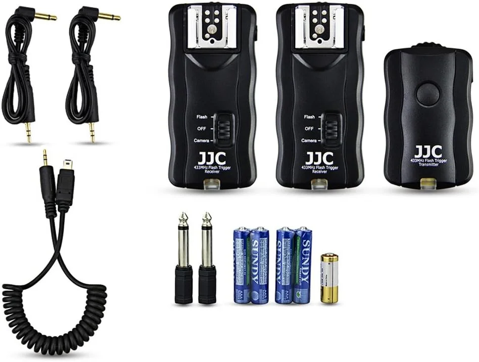 گیرنده های فلاش استودیویی بی سیم JJC با قابلیت کنترل از راه دور شاتر برای Nikon Z6 Z6 II Z7 Z7 II D3300 D5500 D5600 D5300 D750 D7200 D7500 D7100 D7000 D5200 D5100 D5000 D3200 D3100 P7700 P7800