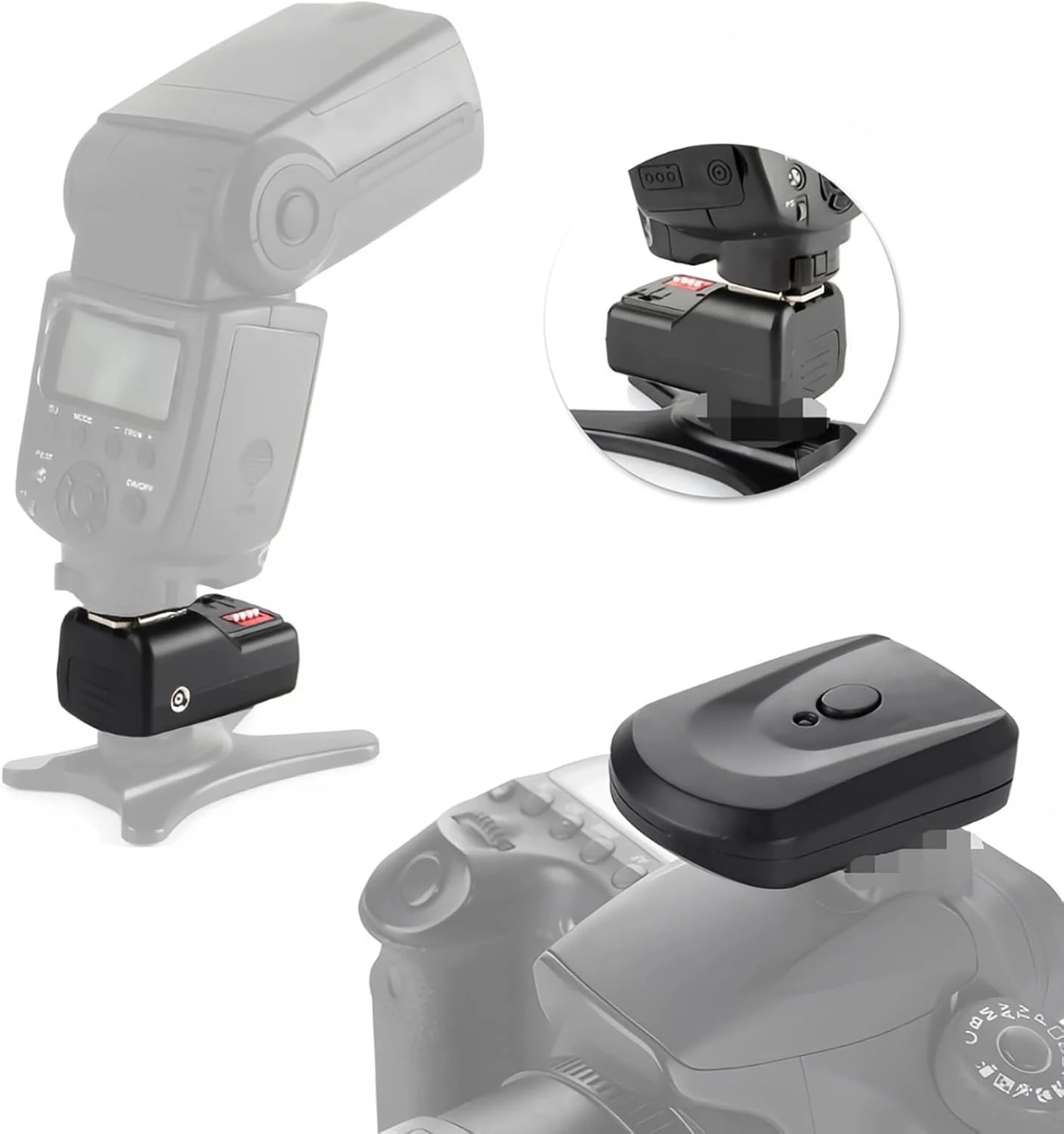 کیت فرستنده رادیویی فلاش استودیویی بی سیم 16 کاناله Cuifati، شامل فرستنده، گیرنده و خط همگام سازی برای نیکون