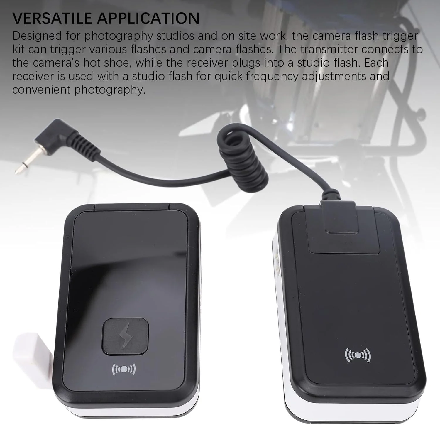 کیت فرستنده و گیرنده فلاش بی سیم 16 کاناله 2.4 گیگاهرتز برای دوربین های DSLR - برد 100 متری، سرعت همگام سازی 1/250، سازگار با فلاش استودیویی