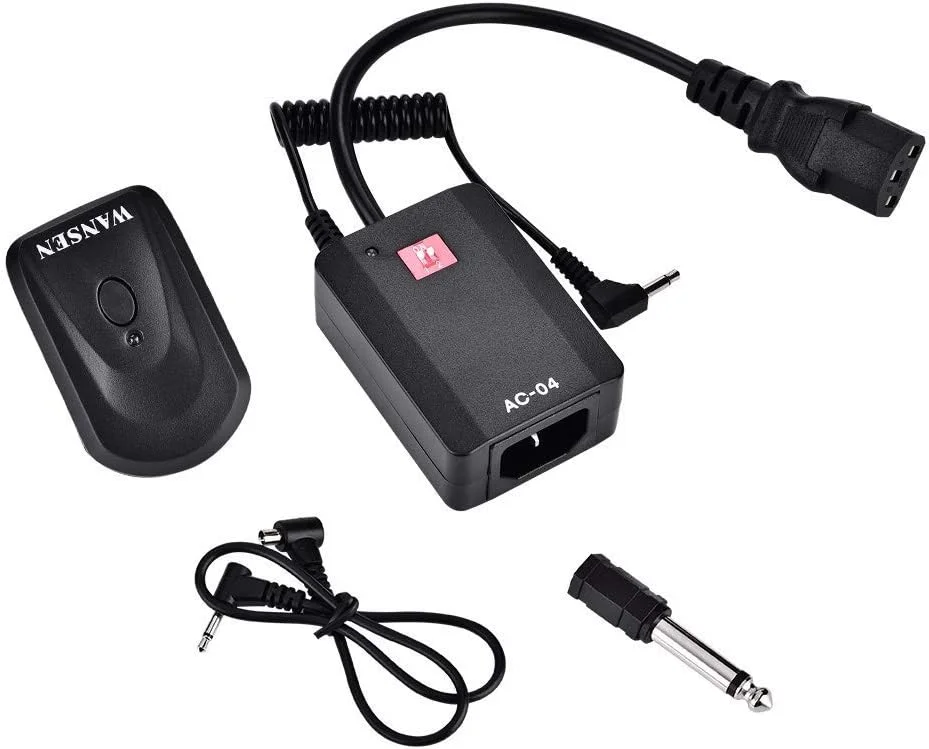 فلاش تریگر رادیویی بی سیم AC-04 کاناله برای دوربین DSLR با پورت اتصال کفشکی، رنگ مشکی