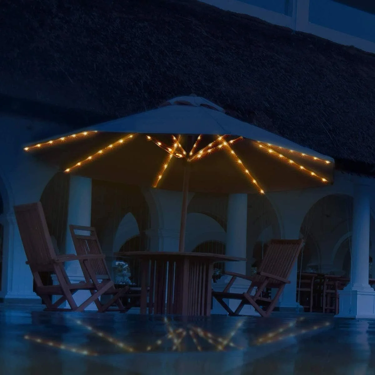 چراغ چتری فضای باز MAKINGTEC، چراغ های خورشیدی 8 حالته ضد آب برای میله چتر، چراغ های خورشیدی برای چادر مسافرتی پاسیو، روشنایی چتر فضای باز (سفید گرم) چراغ چتری فضای باز MAKINGTEC، چراغ های خورشیدی 8 حالته ضد آب برای میله چتر، چراغ های خورشیدی برای چادر مسافرتی پاسیو، روشنایی چتر فضای باز (سفید گرم)