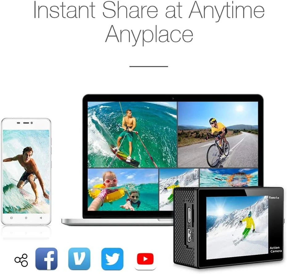 دوربین اکشن AKASO EK7000 4K25FPS دوربین فوق العاده HD زیر آب با زاویه دید گسترده 170 درجه دوربین ضد آب 98FT مشکی دوربین اکشن AKASO EK7000 4K25FPS دوربین فوق العاده HD زیر آب با زاویه دید گسترده 170 درجه دوربین ضد آب 98FT مشکی