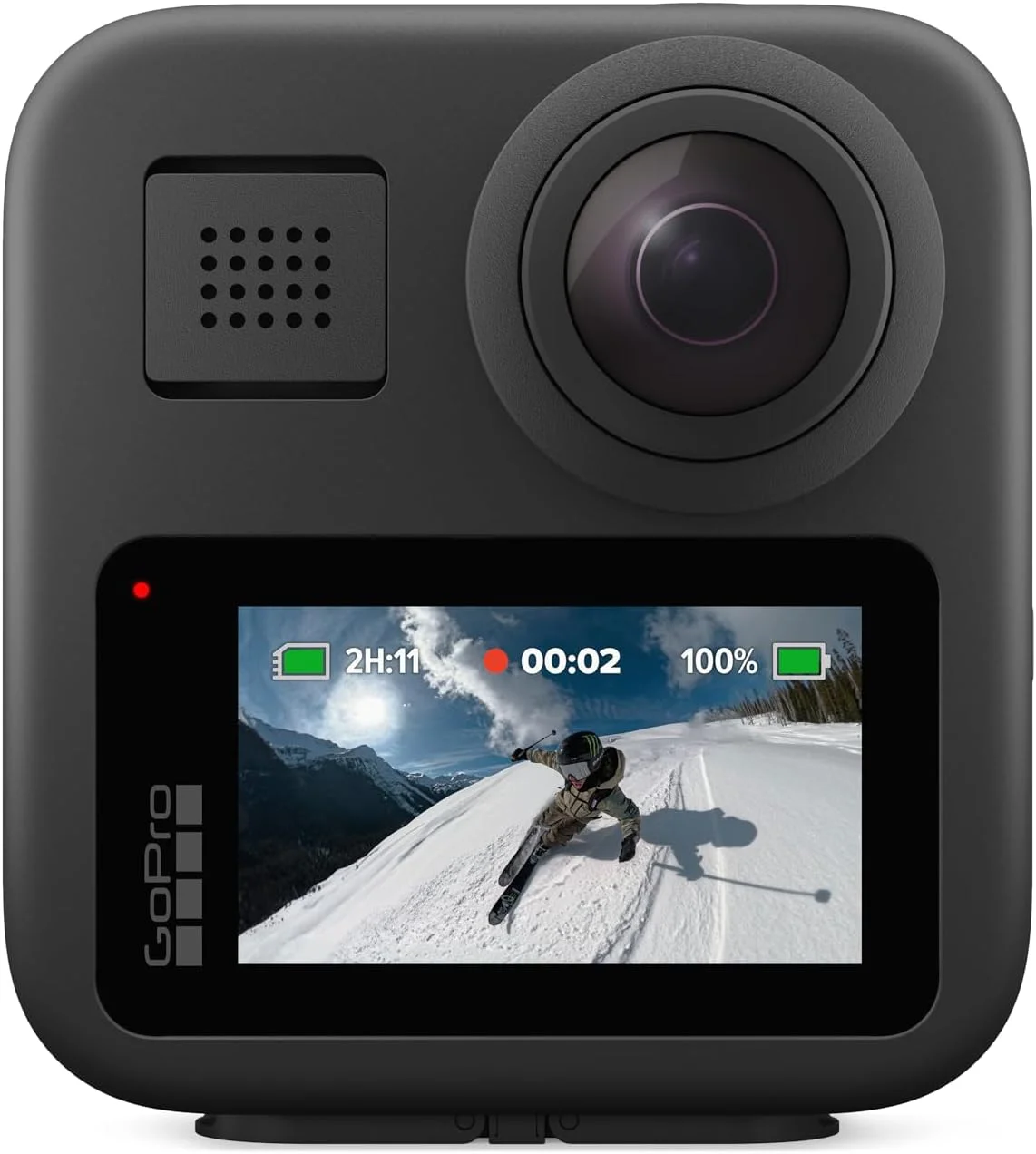 GoPro MAX — دوربین اکشن 360 درجه ضد آب + دوربین اکشن سنتی با صفحه لمسی، فیلمبرداری کروی 5.6K30 HD، عکس های 360 درجه 16.6 مگاپیکسلی، پخش زنده 1080p و تثبیت کننده