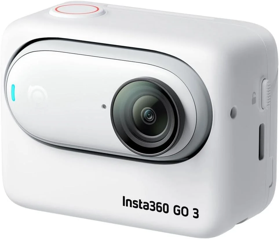 دوربین اکشن کوچک و سبک Insta360 GO 3 (128GB)، قابل حمل و چند منظوره، POV بدون دست، نصب در هر مکان، تثبیت کننده، پاد اکشن چند منظوره، ضد آب، برای سفر، ورزش و ولاگ