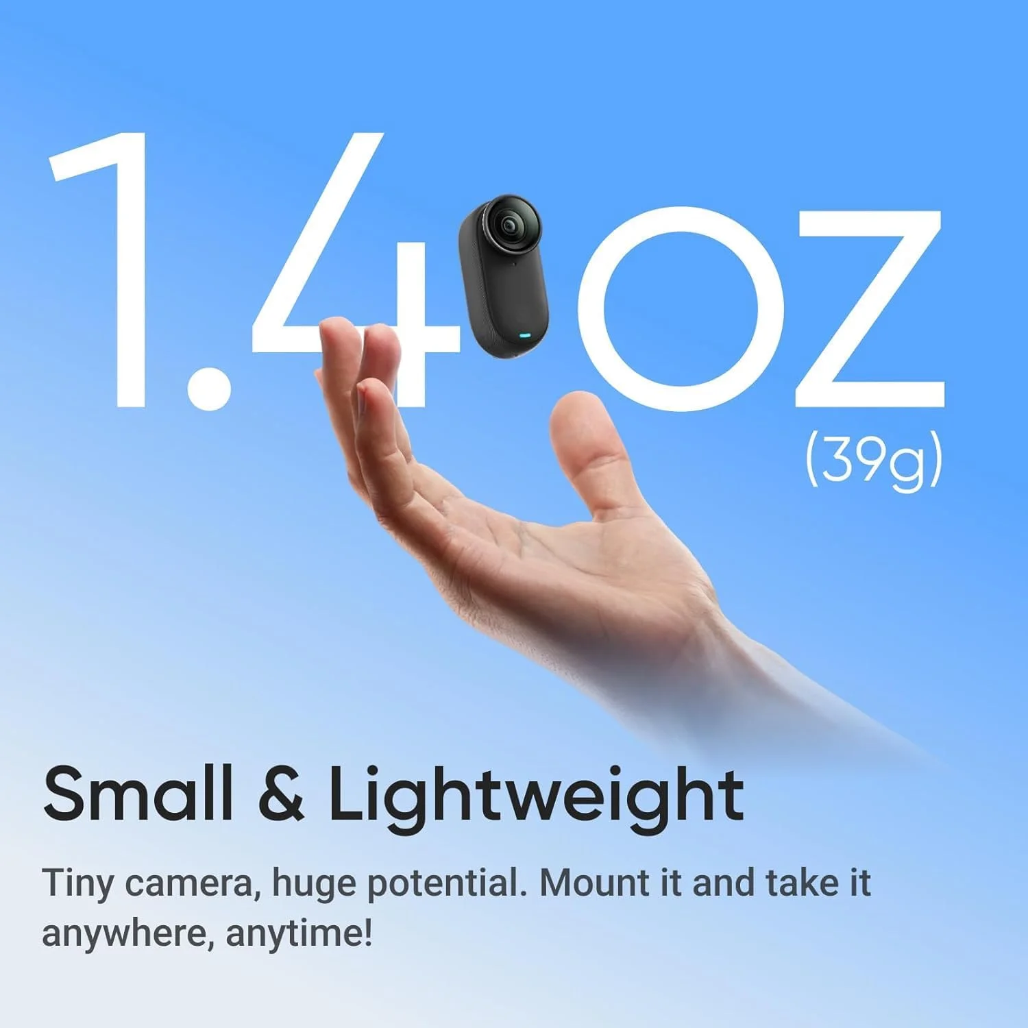 دوربین اکشن Insta360 GO 3S 4K نسخه استاندارد - مشکی نیمه شب، 128 گیگابایت