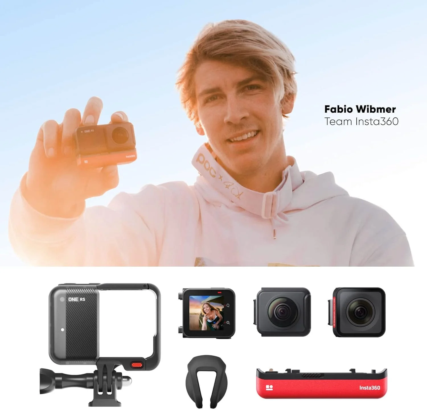 دوربین ورزشی Insta360 ONE RS Twin Edition - دوربین اکشن ضدآب 4K با سرعت 60 فریم بر ثانیه و دوربین 360 درجه 5.7K با لنزهای قابل تعویض، لرزشگیر، عکس 48 مگاپیکسلی، Active HDR، ویرایش هوش مصنوعی دوربین ورزشی Insta360 ONE RS Twin Edition - دوربین اکشن ضدآب 4K با سرعت 60 فریم بر ثانیه و دوربین 360 درجه 5.7K با لنزهای قابل تعویض، لرزشگیر، عکس 48 مگاپیکسلی، Active HDR، ویرایش هوش مصنوعی