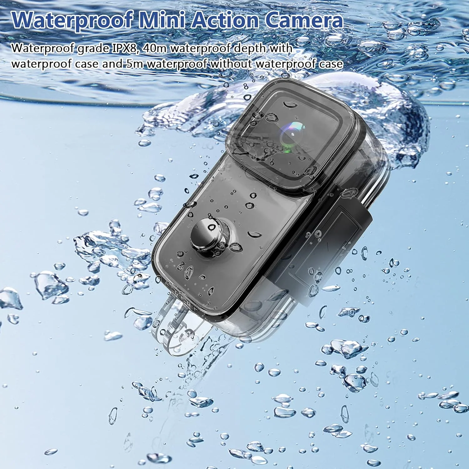 دوربین اکشن مینی وای فای 4K مدل Morelian C200 با صفحه نمایش 1.28 اینچی IPS، ضد آب تا 5 متر، ضد لرزش 6 محوره، پشتیبانی از تشخیص چهره، دارای باتری قابل شارژ داخلی