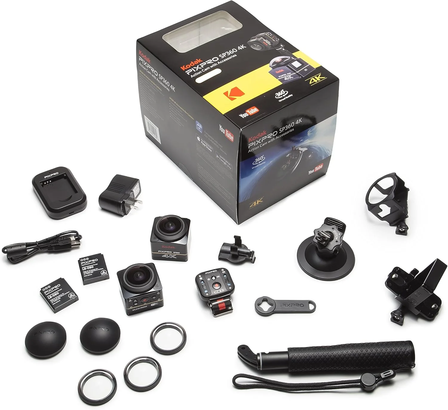 دوربین اکشن 360 درجه 4K کوداک PIXPRO SP360 - مشکی