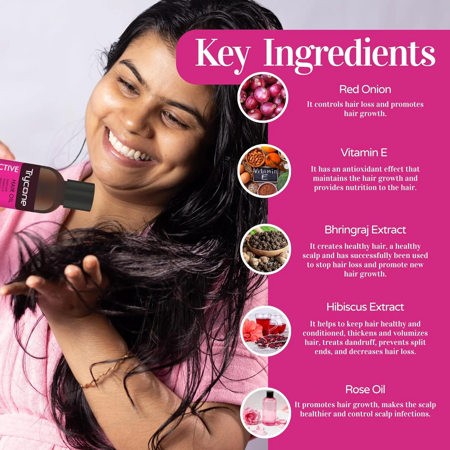 روغن مو پیاز تریکون با ویتامین E، ۱۰۰٪ روغن ها و گیاهان طبیعی - ۲۰۰ میلی لیتر