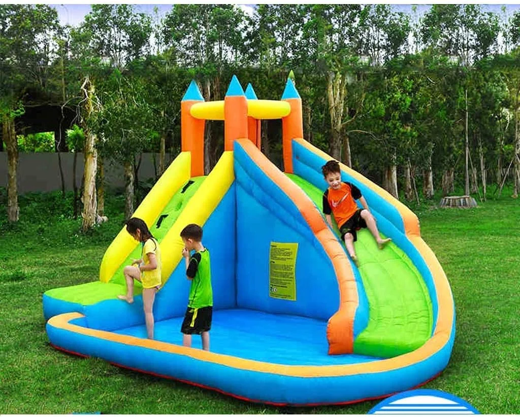 قلعه بادی کودکانه، سرسره کوچک خانگی، زمین بازی بادی، ترامپولین بادی، اسباب بازی صخره نوردی بادی