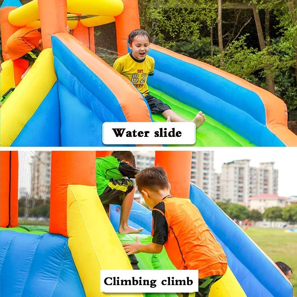 قلعه بادی کودکانه، سرسره کوچک خانگی، زمین بازی بادی، ترامپولین بادی، اسباب بازی صخره نوردی بادی