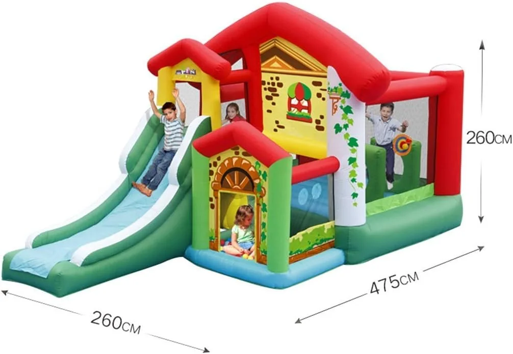 قلعه بادی سرپوشیده کودکان، سرسره بادی فضای باز، ترامپولین کوچک سرپوشیده، اسباب بازی های بادی خانگی، خانه بادی کودکان، زمین بازی تابستانی کودکان