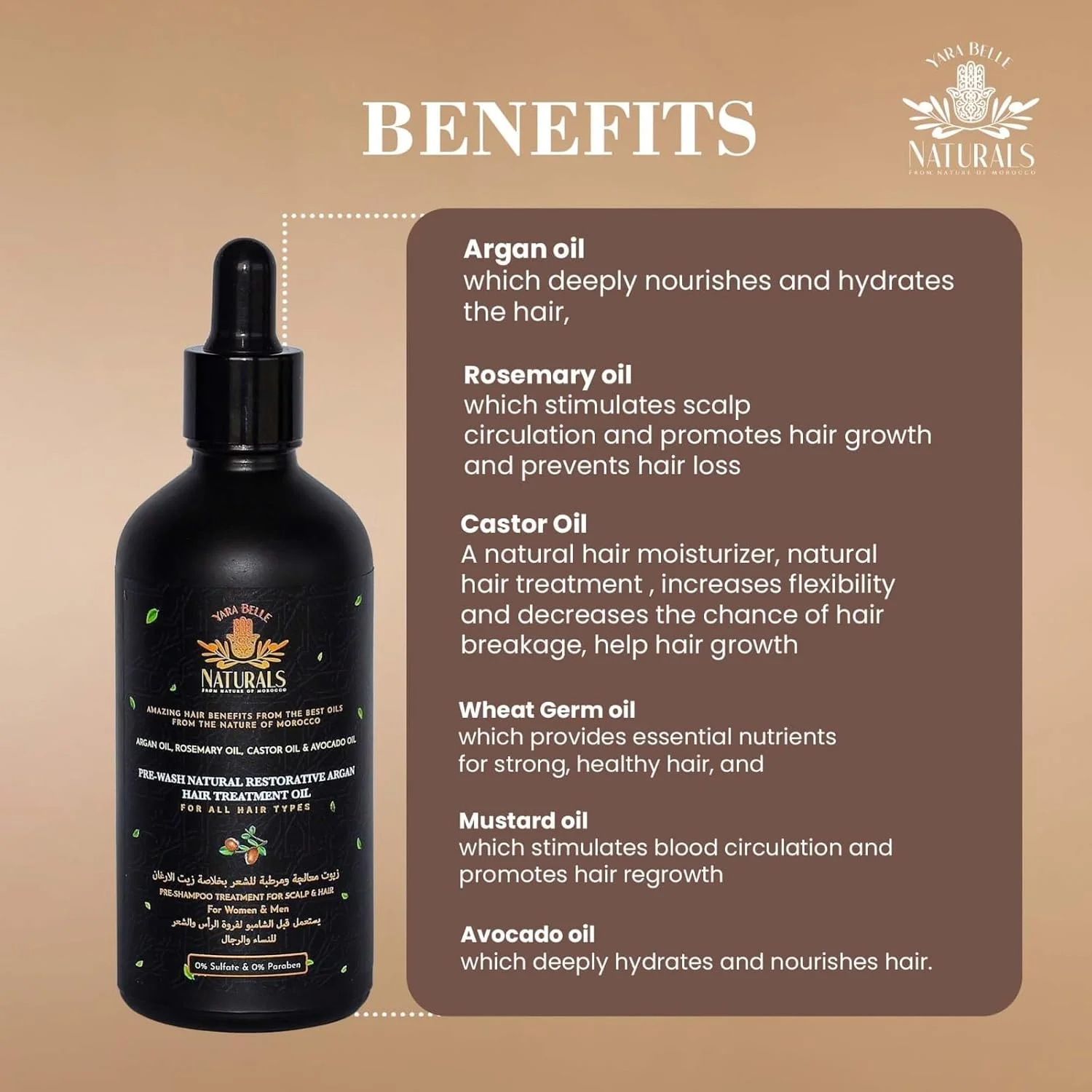 روغن تقویت کننده و ضد ریزش مو 100 میلی لیتر | رزماری، روغن کرچک | روغن چند منظوره برای موهای خشک | ترمیم و آبرسانی موهای خشک