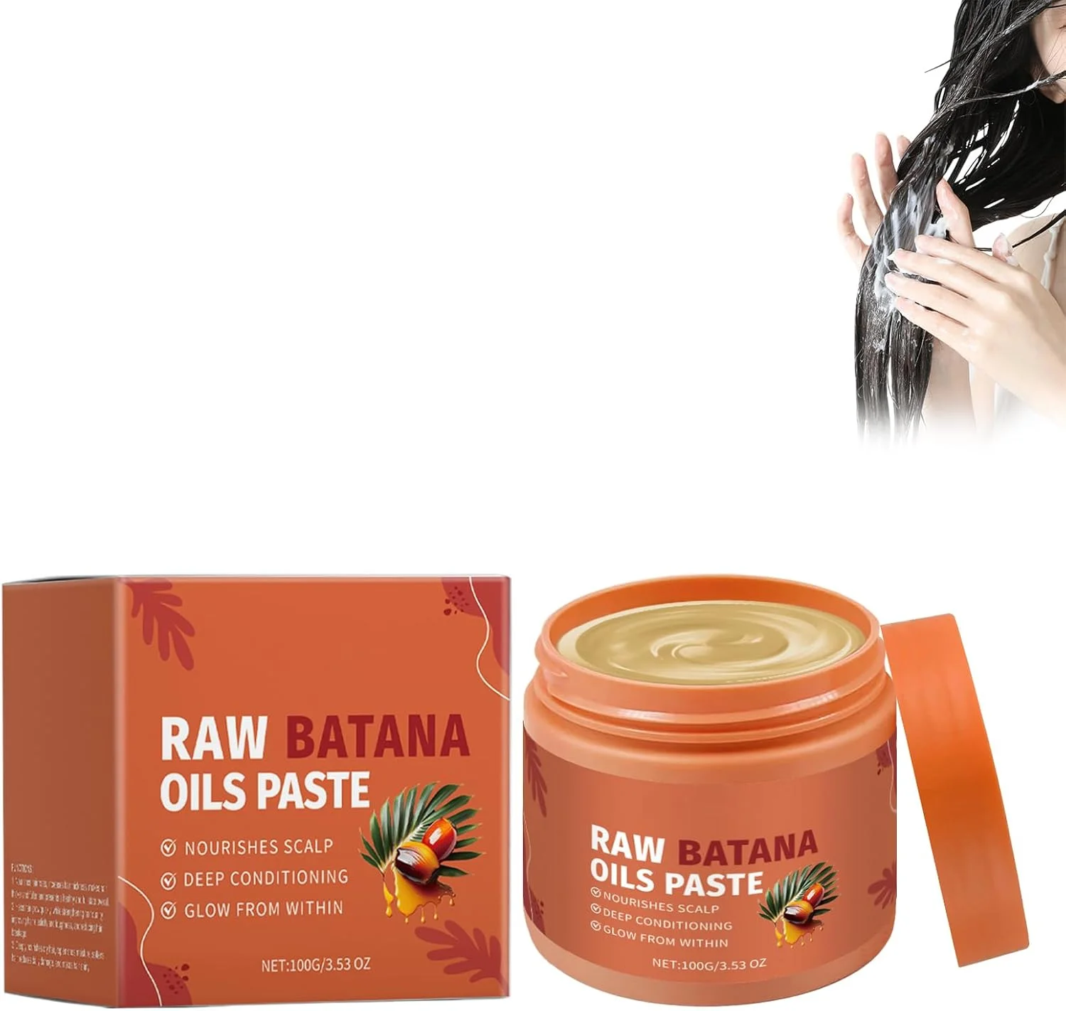 روغن باتانا خام Xiquzal برای رشد مو، روغن باتانا ۱۰۰ گرمی برای ترمیم موهای آسیب دیده - روغن موی طبیعی برای تغذیه و مرطوب کردن | کمک به تقویت و محافظت از موهای خشک | مناسب برای آقایان و بانوان