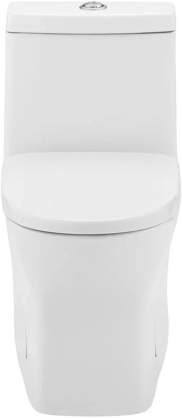 توالت یک تکه گرد با فلاش دوتایی از بالا، سایز ۱۴ اینچ، ۱.۱/۱.۶ GPF، رنگ سفید براق