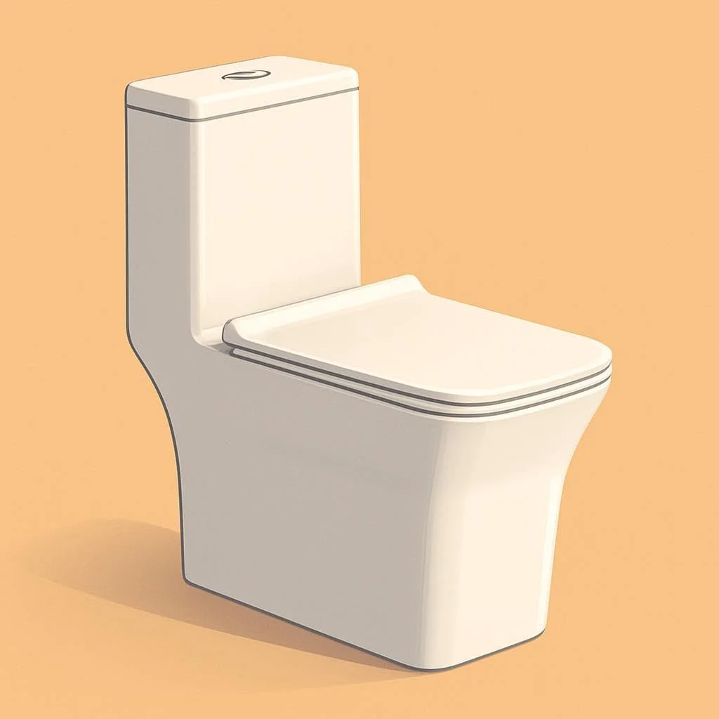 توالت یک تکه شویینگ کنیگ، طراحی مدرن، فلاش کارآمد، سفید