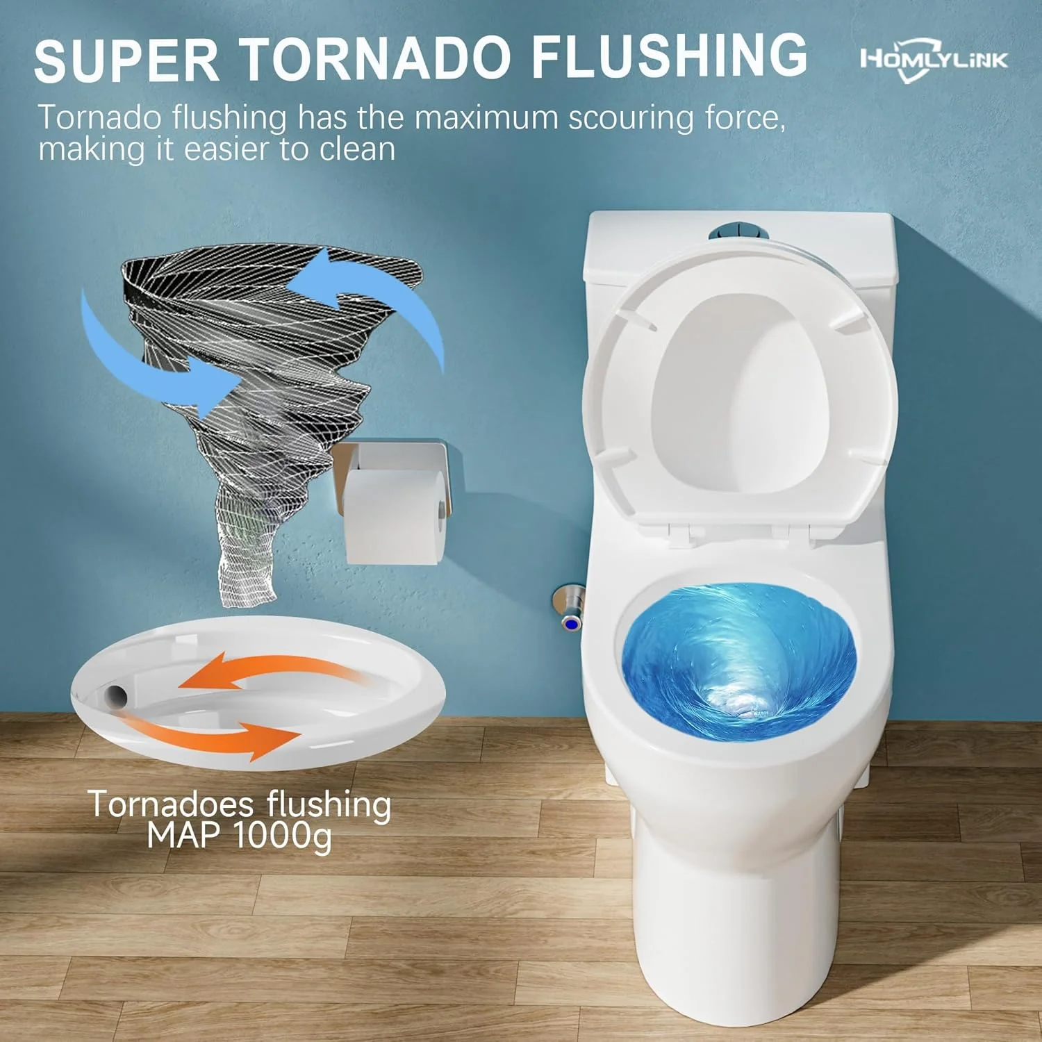 توالت فرنگی بلند ۱۷ اینچی، فلاش گردابی دوگانه با دکمه ۱.۰/۱.۲۸ GPF، توالت یک تکه ADA، ارتفاع صندلی، کاسه راحت با ارتفاع ۱۷ اینچ، ارتفاع نشیمن ۱۸ اینچ، فاصله از دیوار ۱۲ اینچ، رنگ سفید، مناسب برای حمام