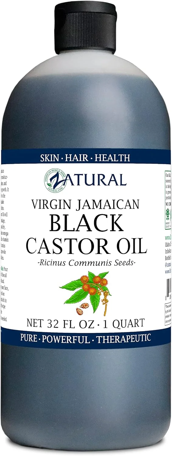 روغن کرچک سیاه جامائیکایی خالص زاتورال - ۹۴۶ میلی لیتر (بدون بو، مناسب برای همه، بزرگسالان)