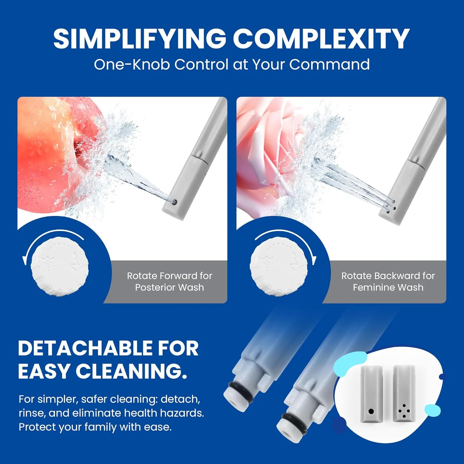 توالت فرنگی هوشمند غیر برقی - توالت یک تکه با دو فلاش (پدال پا و دکمه) | شستشوی دوگانه نازل | کیت نصب کامل