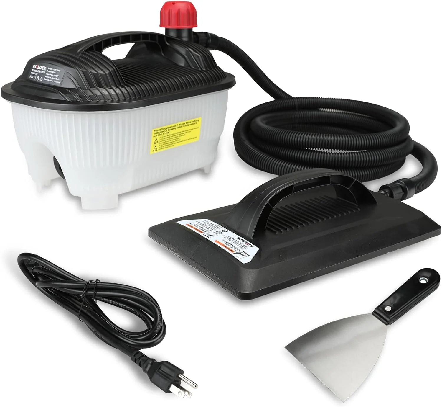 بخارگر کاغذ دیواری KITLUCK، 1500 وات، بدون مواد شیمیایی، با شلنگ لمسی خنک کننده 11.5 فوتی، مخزن آب 1.2 گالنی، صفحه بخار بزرگ، ژنراتور بخار، بخارشوی برای جدا کردن کاغذ دیواری بخارگر کاغذ دیواری KITLUCK، 1500 وات، بدون مواد شیمیایی، با شلنگ لمسی خنک کننده 11.5 فوتی، مخزن آب 1.2 گالنی، صفحه بخار بزرگ، ژنراتور بخار، بخارشوی برای جدا کردن کاغذ دیواری