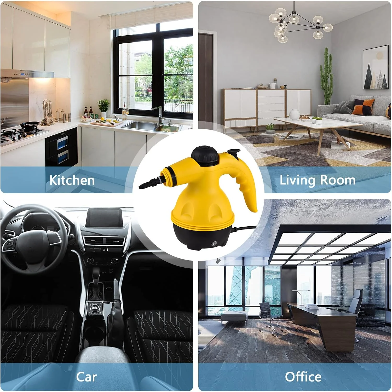 دستگاه بخارشوی دستی لابیموس 1200 وات، دستگاه تمیز کننده بخار پرفشار با دمای بالا به همراه 10 عدد لوازم جانبی برای آشپزخانه، مبل، حمام، خودرو، پنجره دستگاه بخارشوی دستی لابیموس 1200 وات، دستگاه تمیز کننده بخار پرفشار با دمای بالا به همراه 10 عدد لوازم جانبی برای آشپزخانه، مبل، حمام، خودرو، پنجره