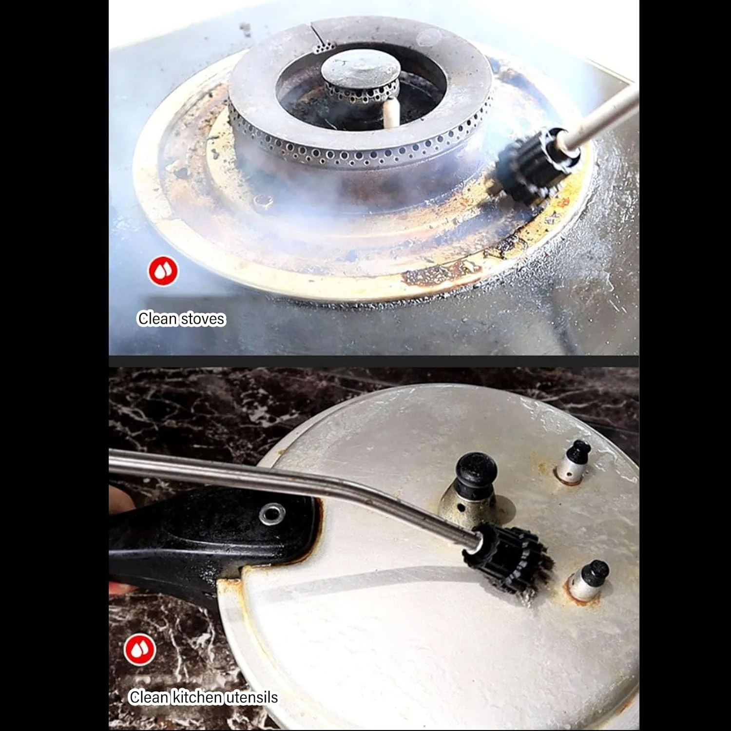 دستگاه بخارشوی Luocute، قابل حمل با دمای بالا و فشار 2500 وات با مخزن آب 1400 میلی لیتری، دارای 6 سری برس، 6 سرعت، مناسب برای آشپزخانه، مبلمان، خودرو، حمام، و درزها دستگاه بخارشوی Luocute، قابل حمل با دمای بالا و فشار 2500 وات با مخزن آب 1400 میلی لیتری، دارای 6 سری برس، 6 سرعت، مناسب برای آشپزخانه، مبلمان، خودرو، حمام، و درزها