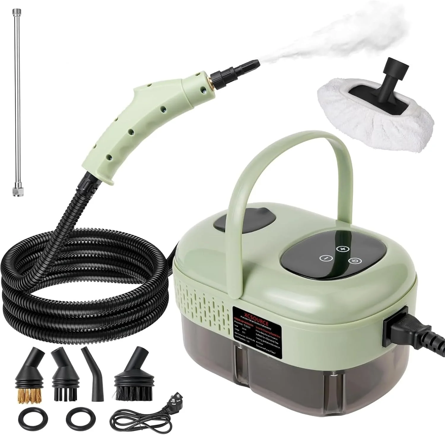 بخارشوی دستی MOTIM، بخار شوی فشار قوی 1600 واتی برای تمیزکاری، بخارشوی چند منظوره برای منزل با 3 برس، دستگاه بخارشوی قابل حمل برای خودرو، آشپزخانه، مبلمان، درز کاشی و سرامیک، کاشی